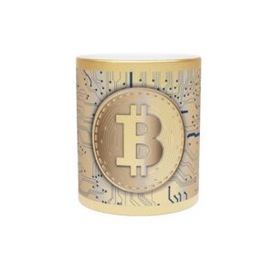 Metallic Bitcoin Golden Mug